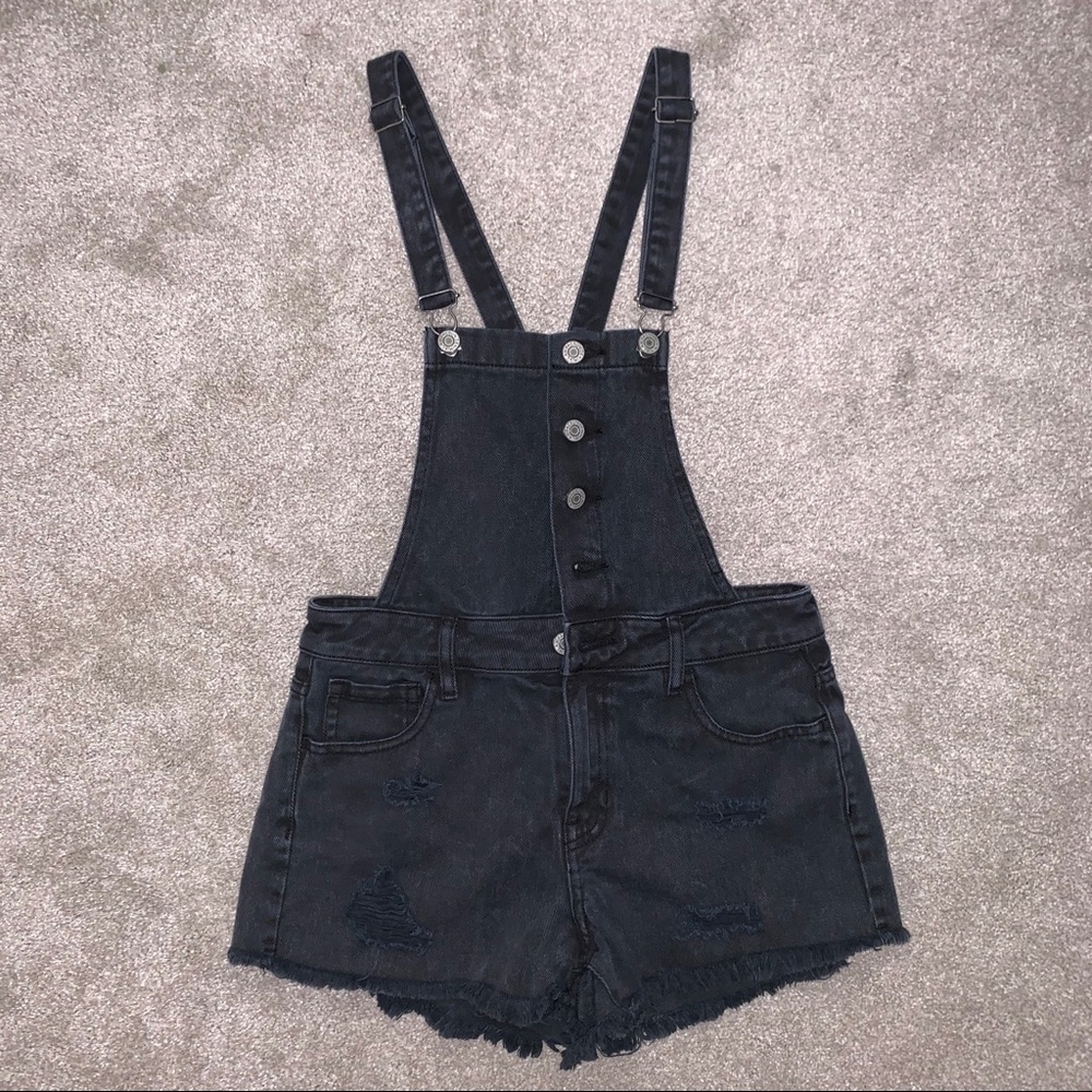 COPY - Pacsun black overall shorts